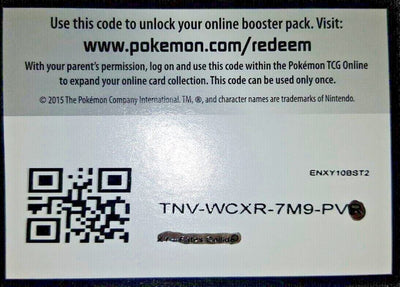 Pokemon TCG QR Code for Pokemon Online and Pokemon Live