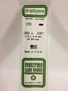 EVERGREEN 155 .060 X .100 STYRENE STRIPS