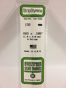 EVERGREEN 158 .060 X .188 STYRENE STRIPS