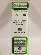EVERGREEN 178 .100 X .188 STYRENE STRIPS