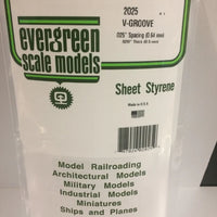 EVERGREEN 2025 .025 STYRENE V GROOVE SIDING