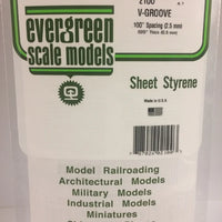 EVERGREEN 2100 .100 STYRENE V GROOVE SIDING