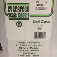 EVERGREEN 2125 .125 STYRENE V GROOVE SIDING