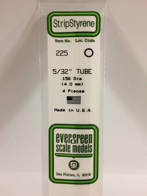 EVERGREEN 225 .156 STYRENE ROUND TUBING