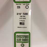 EVERGREEN 226 .188 STYRENE ROUND TUBING