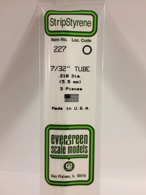 EVERGREEN 227 .219 STYRENE ROUND TUBING