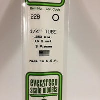 EVERGREEN 228 .250 STYRENE ROUND TUBING