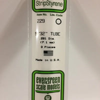 EVERGREEN 229 .281 STYRENE ROUND TUBING