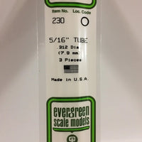 EVERGREEN 230 .312 STYRENE ROUND TUBING