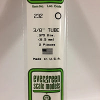 EVERGREEN 232 .375 STYRENE ROUND TUBING