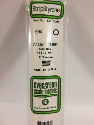 EVERGREEN 234 .438 STYRENE ROUND TUBING