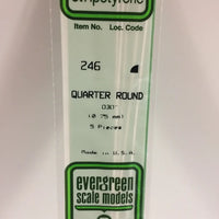 EVERGREEN 246 .030 STYRENE QUARTER ROUND