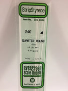 EVERGREEN 246 .030 STYRENE QUARTER ROUND