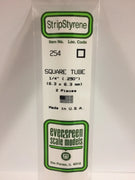 EVERGREEN 254 .250 STYRENE  SQUARE TUBES