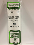 EVERGREEN 255 .312 STYRENE  SQUARE TUBES