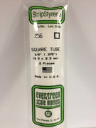 EVERGREEN 256 .375 STYRENE  SQUARE TUBES