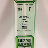 EVERGREEN 261 .060 STYRENE  CHANNELS