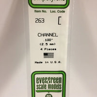 EVERGREEN 263 .100 STYRENE  CHANNELS