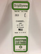 EVERGREEN 263 .100 STYRENE  CHANNELS