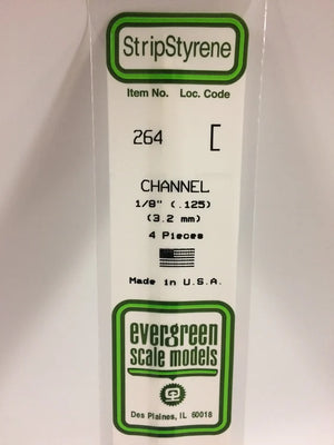 EVERGREEN 264 .125 STYRENE  CHANNELS