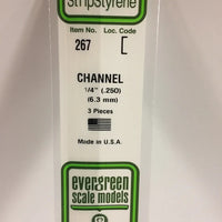 EVERGREEN 267 .250 STYRENE  CHANNELS