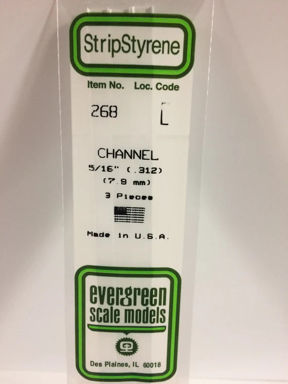 EVERGREEN 268 .312 STYRENE  CHANNELS