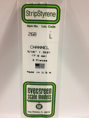 EVERGREEN 268 .312 STYRENE  CHANNELS