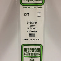 EVERGREEN 271 .060 STYRENE I BEAMS