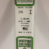 EVERGREEN 276 .188 STYRENE I BEAMS