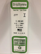 EVERGREEN 277 .250 STYRENE I BEAMS