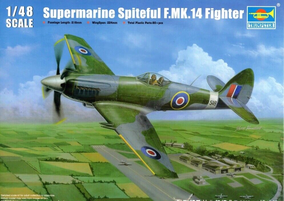 TRUMPETER 02850 1/48 SUPERMARINE SPITEFUL F.MK.14 FIGHTER