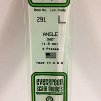 EVERGREEN 291 .060 STYRENE ANGLES