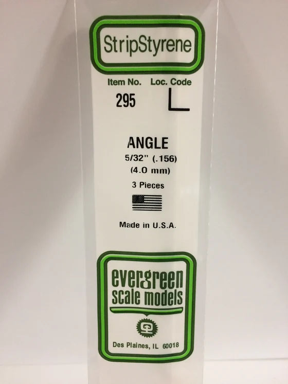 EVERGREEN 295 .156 STYRENE ANGLES