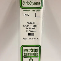 EVERGREEN 296 .188 STYRENE ANGLES