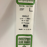 EVERGREEN 297 .250 STYRENE ANGLES
