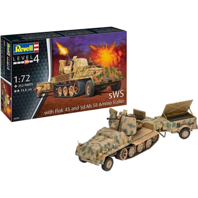 REVELL 03293 1/72 SWS W FLAK 43 SD.AH.58 AMMO TRAILER