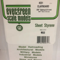 EVERGREEN 4031 .030 STYRENE CLAPBOARD SIDING