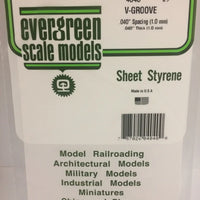 EVERGREEN 4040 .040 STYRENE V GROOVE SIDING