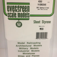 EVERGREEN 4050 .050 STYRENE V GROOVE SIDING