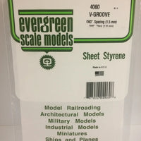 EVERGREEN 4060 .060 STYRENE V GROOVE SIDING