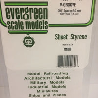 EVERGREEN 4080 .080 STYRENE V GROOVE SIDING