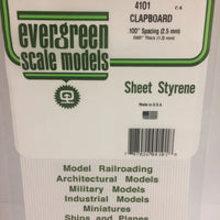 EVERGREEN 4101 .100 STYRENE CLAPBOARD SIDING