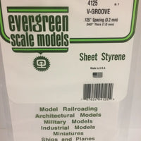 EVERGREEN 4125 .125 STYRENE V GROOVE SIDING