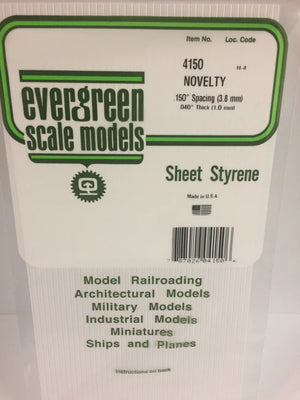 EVERGREEN 4150 .150 STYRENE NOVELTY SIDING