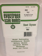 EVERGREEN 4504 .166 X .166 STYRENE SQUARE TILE