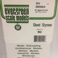 EVERGREEN 4514 .125 X .125 STYRENE SIDEWALK