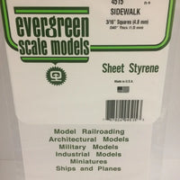 EVERGREEN 4515 .188 X .188 STYRENE SIDEWALK
