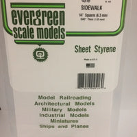 EVERGREEN 4516 .250 X .250 STYRENE SIDEWALK
