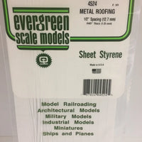 EVERGREEN 4524 .040 X .500  STYRENE STANDING SEAM ROOFING