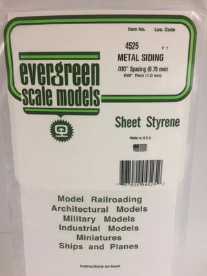 EVERGREEN 4525 .030 STYRENE CORRUGATED SIDING